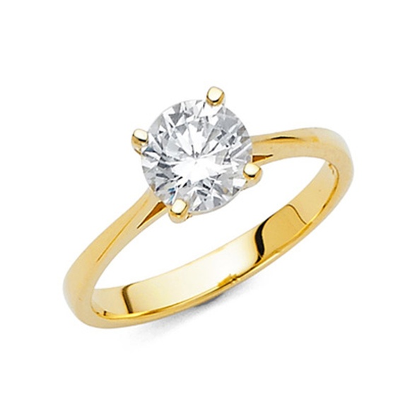 Basket-Set Round-Cut 1.25-CT CZ Engagement Ring